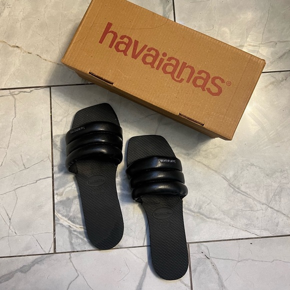 HAVAIANAS BLACK MILAN SANDALS - Picture 5 of 8
